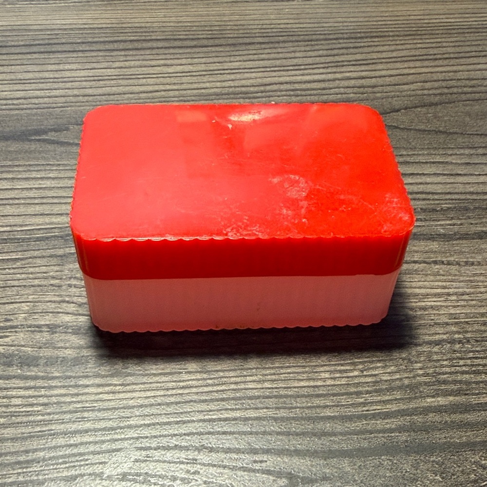 Red and White Soap Storage Box